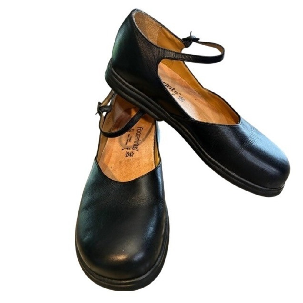 Footprints by Birkenstock Mary Jane Women 10.5 Black New Leather Flats